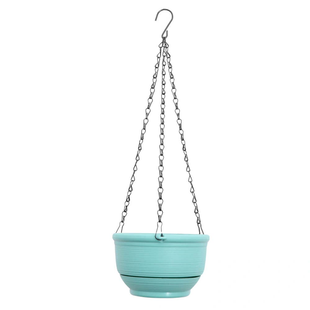 1Pc Hanging Flowerpot Automatic Water-absorbing Plant Pot Creaive Wall Hanging Basket Basin for Chlorophytum Green Plants Fleshiness (Jade Green)