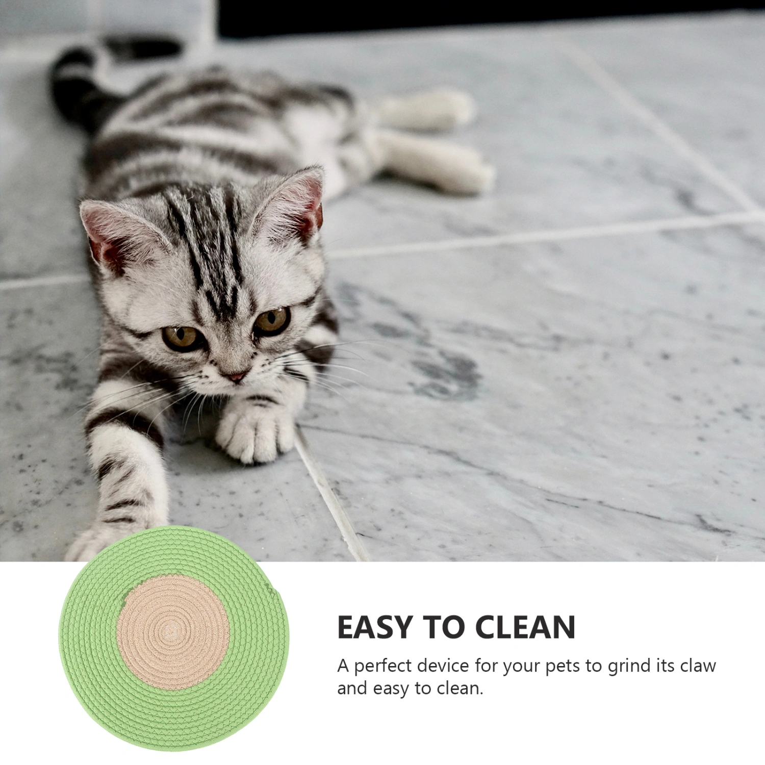 1pc Cat Scratcher Pet Mat Scratching Cardboard Pads Cotton Knitted Cat Claw Cushion for Home Use (Brown)