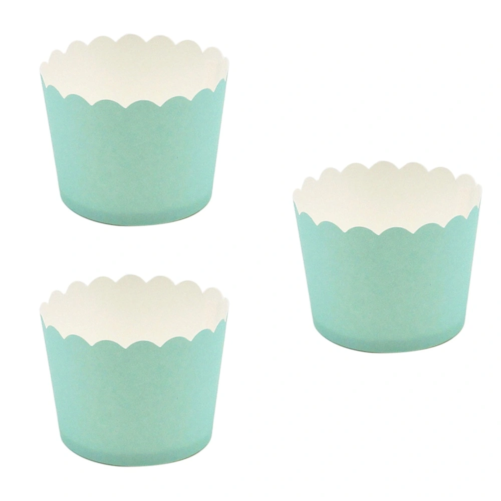 24 Pcs Solid Bright Colors Cupcake Wrappers Round Thicken Muffin Cup Cake Paper Cup-5x4.5cm(Light Green)