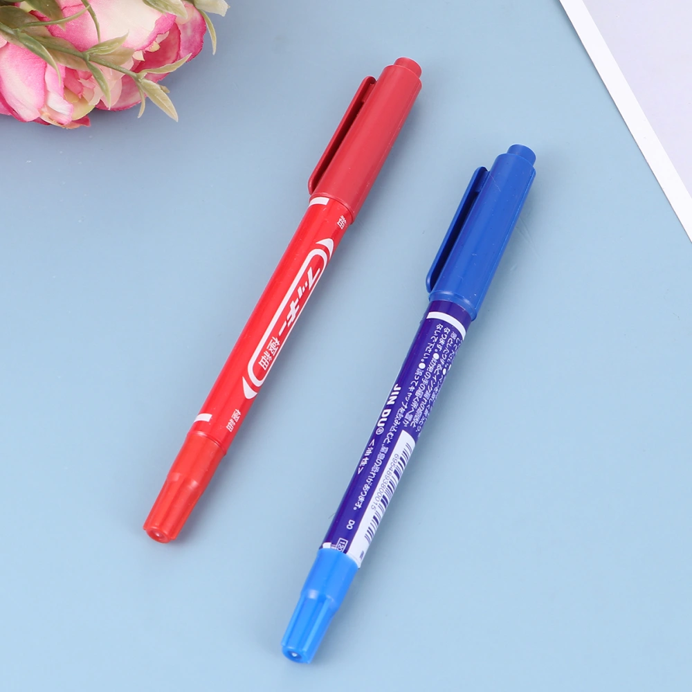 2PCS Supplies Liner Ball Holder Line Drawing Pen Clips Alignment Putting Tool Training Accessories for Sports Use (Red+Blue)