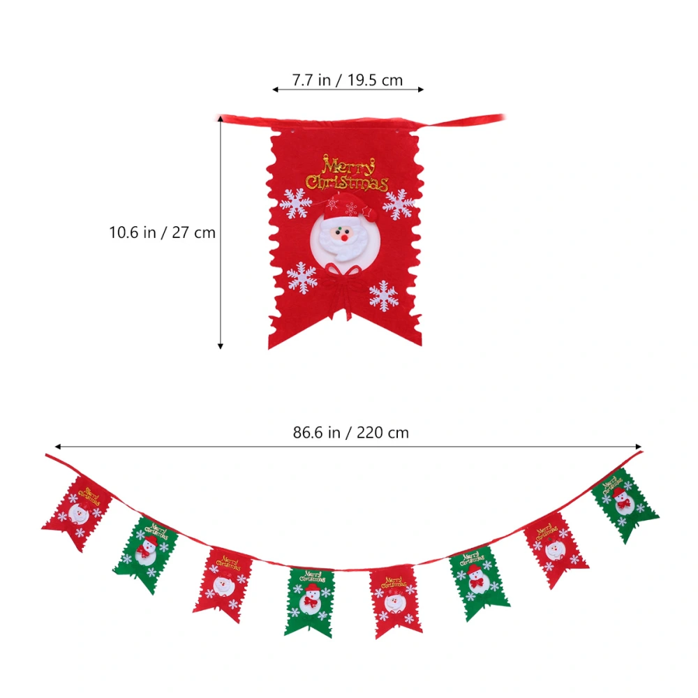 1Pc Christmas Hanging Flags Deer Hanging Bunting Christmas Decorations for Home