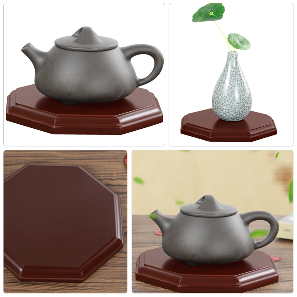 1Pc Wood Display Base Decorative Vase Base Wooden Teapot Holder DIY Base