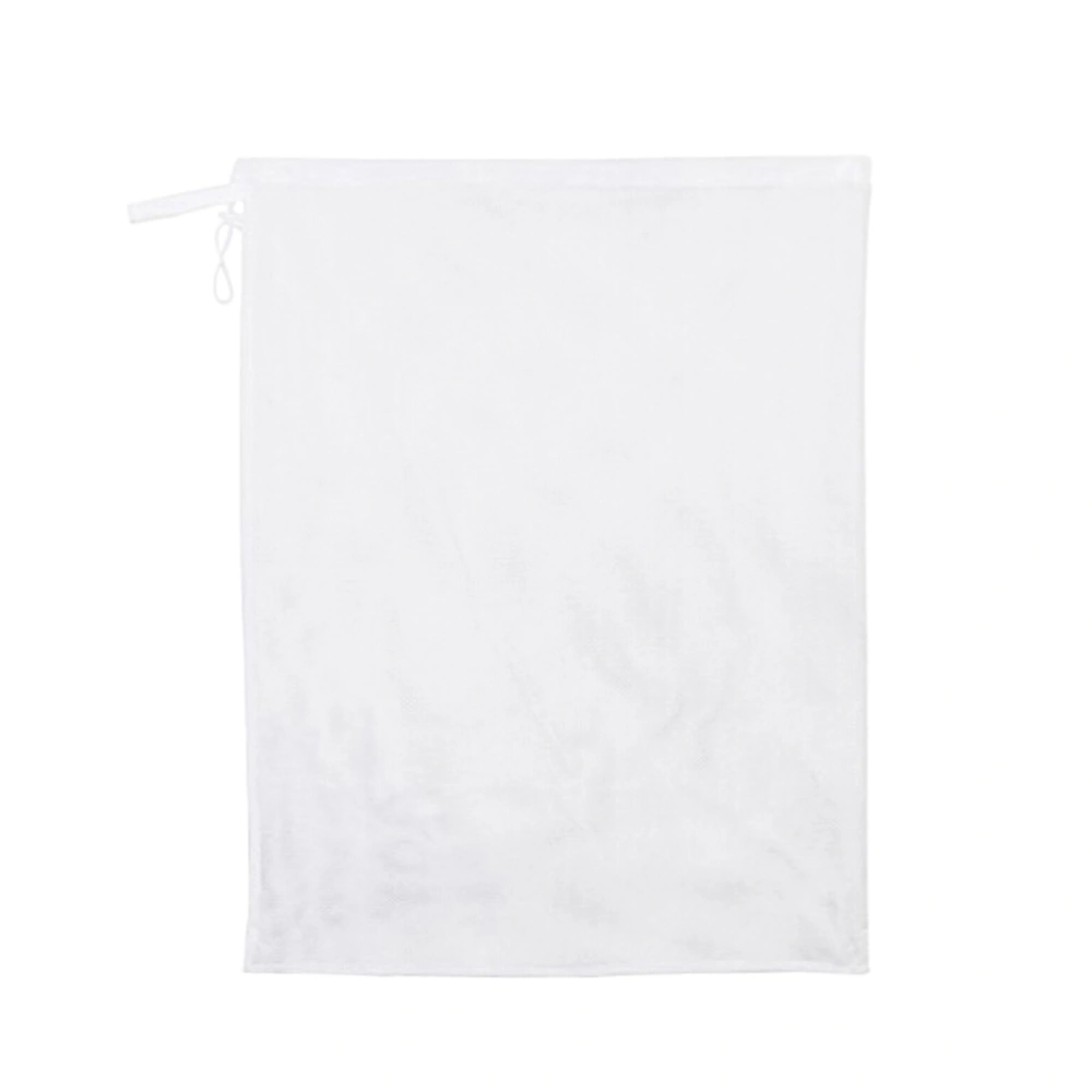 1pc White Mesh Laundry Bags Drawstring Pocket Laundry Bag Clothes Protection Washing Bags Wash and Organizer