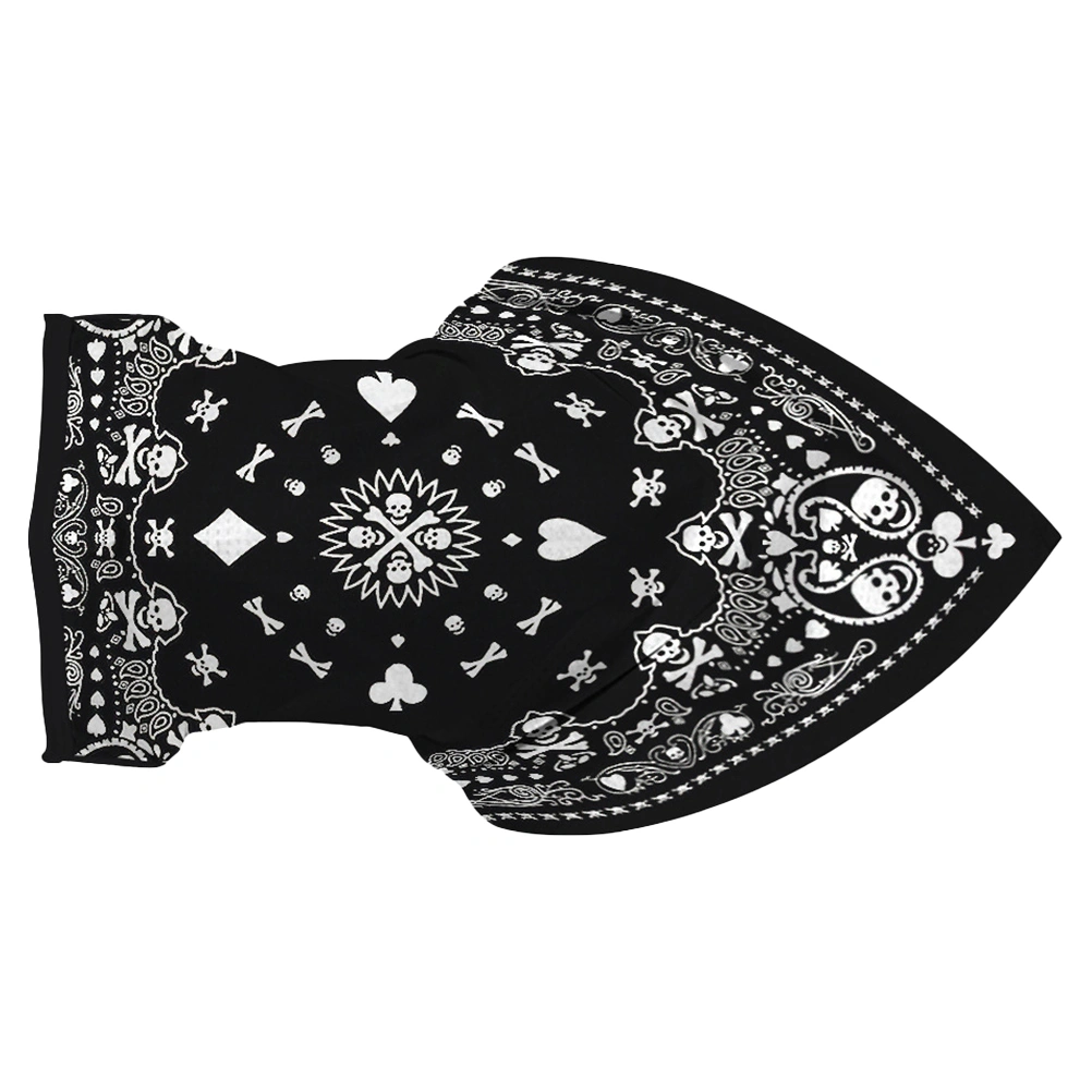 1Pc Ear Hanging Neck Gaiter Sun-proof Triangle Scarf Totem Printing Face Cover Hanging Ear Tube Scarf Breathable Headband (As Shown)