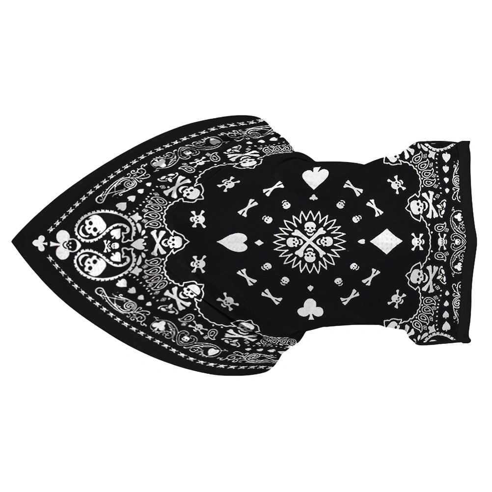 1Pc Ear Hanging Neck Gaiter Sun-proof Triangle Scarf Totem Printing Face Cover Hanging Ear Tube Scarf Breathable Headband (As Shown)