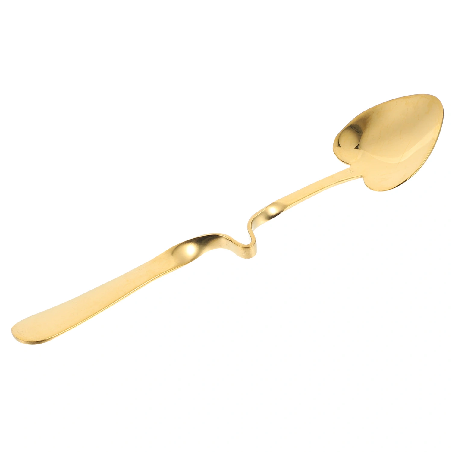 1Pc Hanging Coffee Spoon V Shape Hanging Cup Spoon Metal Stirring Spoon