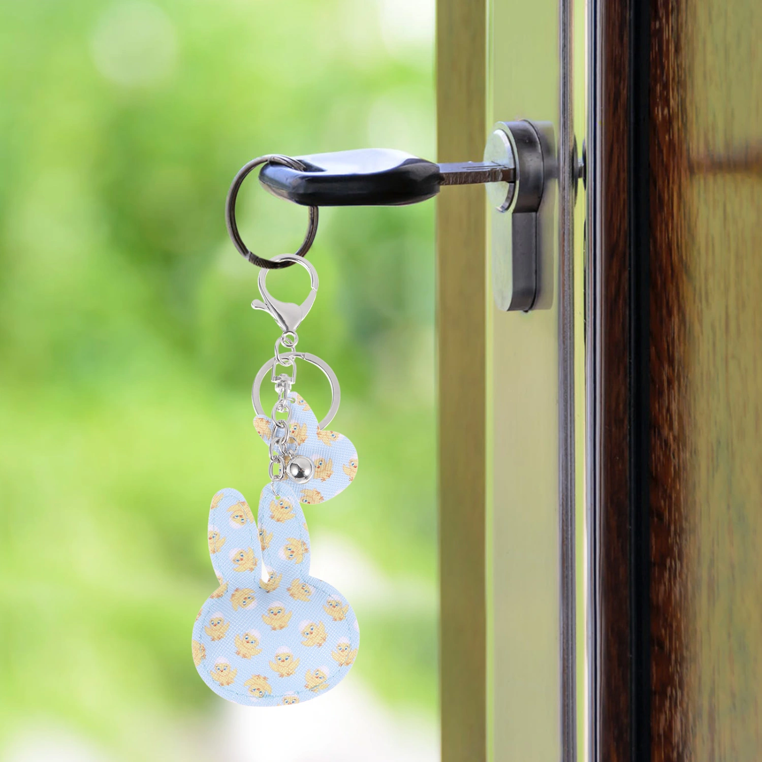 2 Pairs Easter Party Earrings with Key Chain and Bracelet Women Jewelry Set