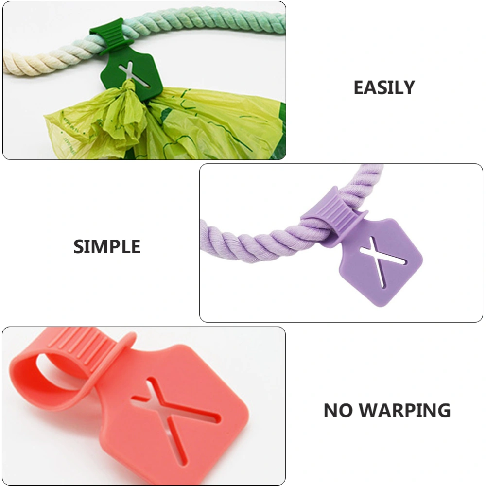 6Pcs Dog Poop Bag Holder Garbage Bag Fixing Clip Dog Leash Waste Carrier Holder