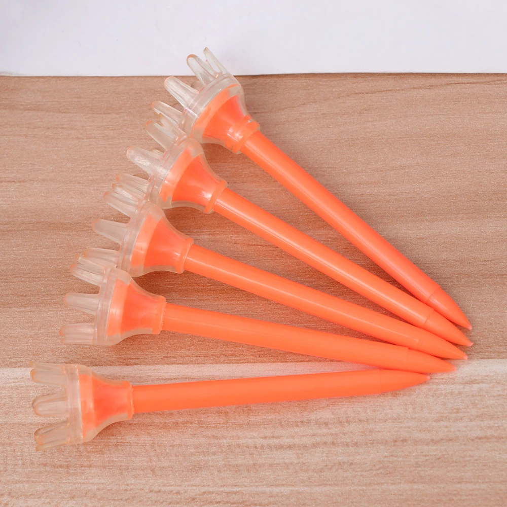 10pcs 70mm Large Plastic Crown Tees Mat Tees for Indoor Outdoor Practice Accessories Supplies (Random Color)