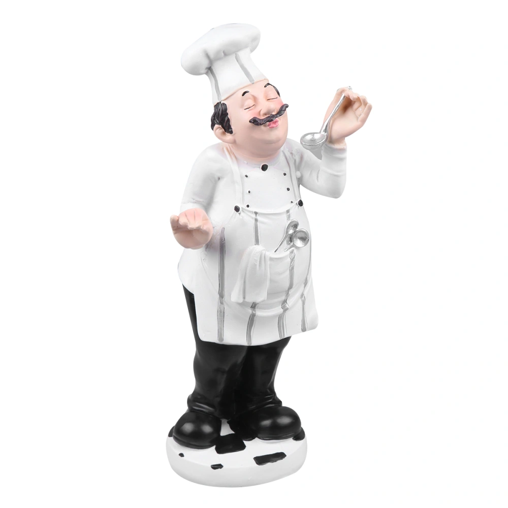 1pc European Style Chef Model Mini Cook Statue Resin Figurine for Restaurant Cafe Cake Shop Decoration (Chef)