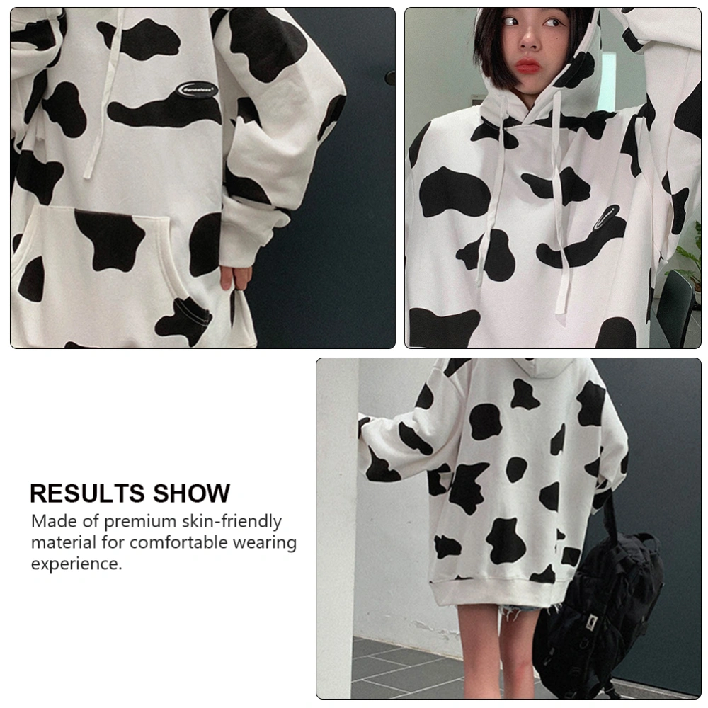 1Pc Fashion Hoodie Cow Printing Pullover Hooded Sweatshirts for Women Girl