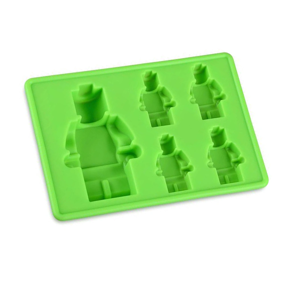 5 Lattices Silicone Ice Cube Mold Robot Shape Ice Cube Tray Ice Cube Maker for Whiskey Iced Coffee (Random Color)