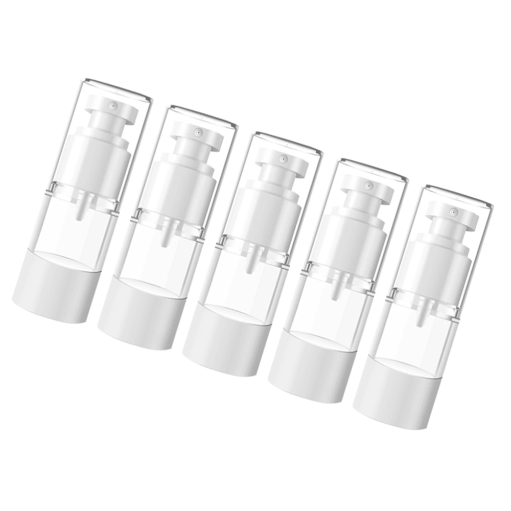 5pcs Portable Empty Bottle Press Type Subpackaging Bottle Dispenser Lotion Container (15ML Spray Bottle )