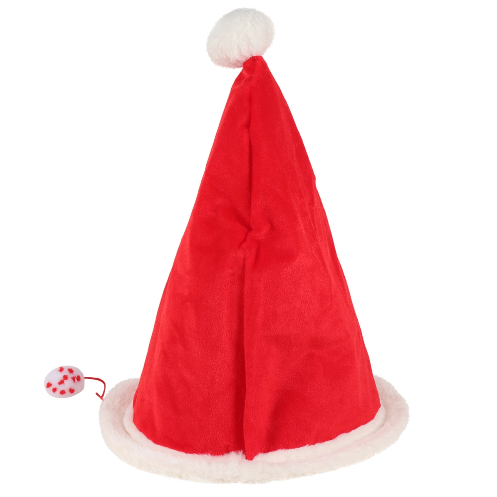 Christmas Hat Small Pet Nest Plush Mat Winter Keep Warm Puppy Nest Pet Dog Cat Sleeping Bag Christmas Decoration (Red, Average Size)