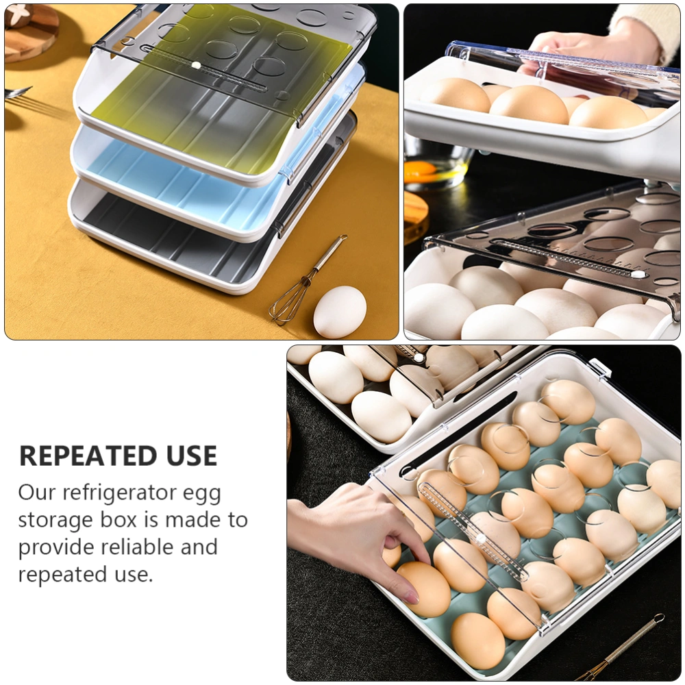 1Pc Kitchen Egg Storage Box Home Storage Case Stackable Egg Preservation Box