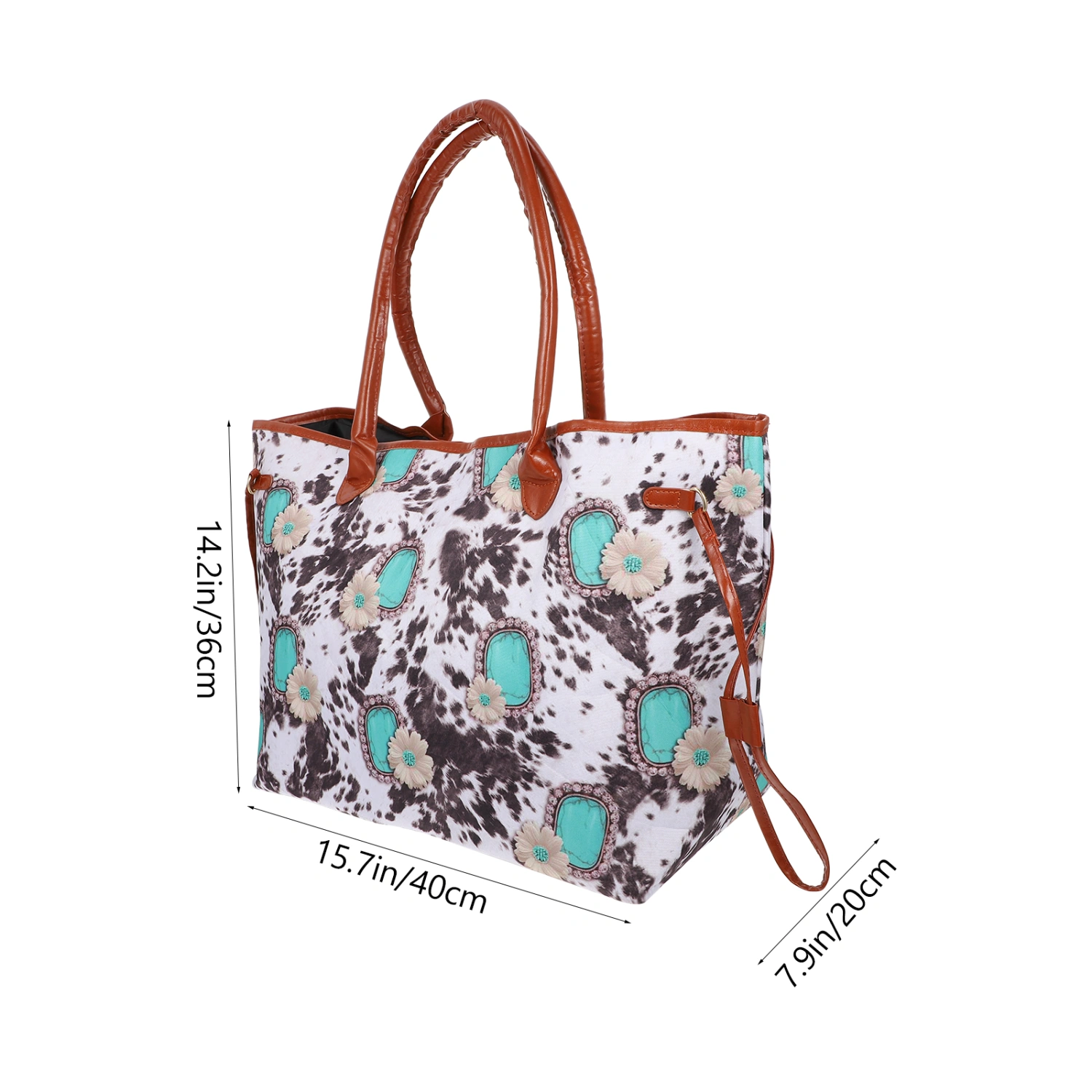 1pc Single Shoulder Bag Printed Bag Handbag Indian Style Storage Bag for Girl