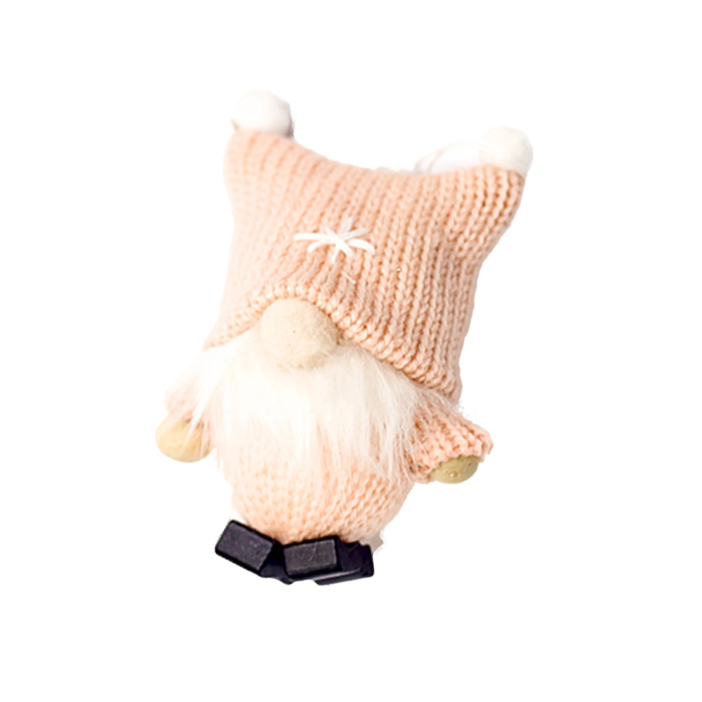 Christmas Hanging Wool Ornament Doll Without Face Pendant Home Decoration Party Supplies Pink