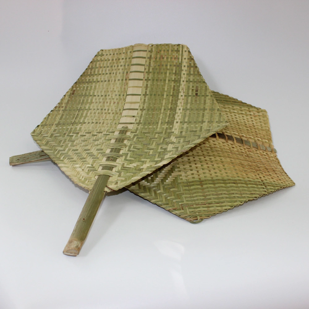 1PC Bamboo Weaving Fan Handmade Cooling Fan Summer Handheld Fan Family Gift for Adult Elder