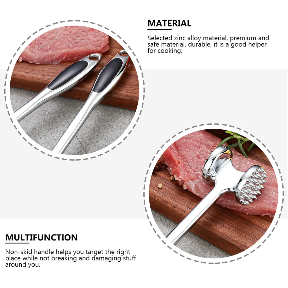 1pc Zinc Alloy Meat Hammer Household Meat Tenderizer Pork Knocking Hammer