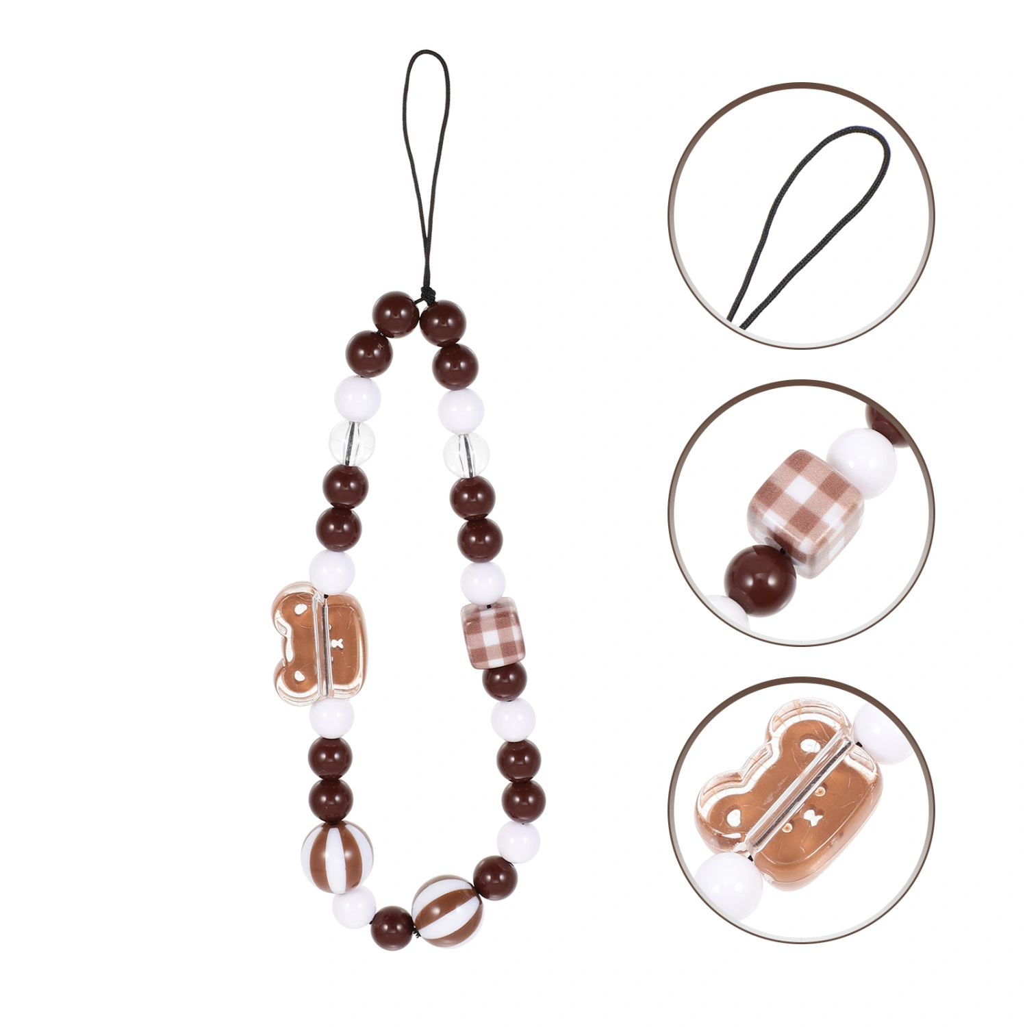 Cartoon Bear Beads Phone Lanyard Handmade Phone Lanyard Anti Lost Phone Chain