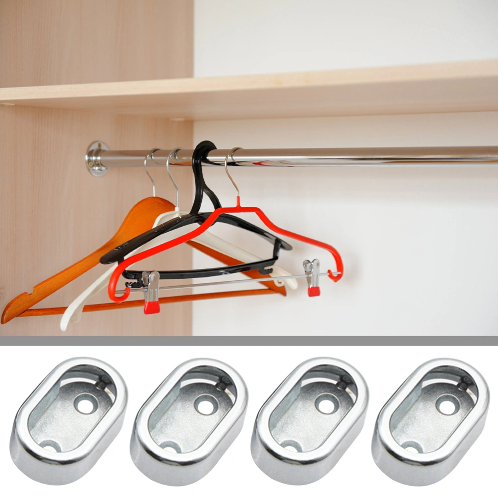 10pcs Wardrobe Clothes Rod Holder Clothes Rail Holder Wardrobe Fitting Seat