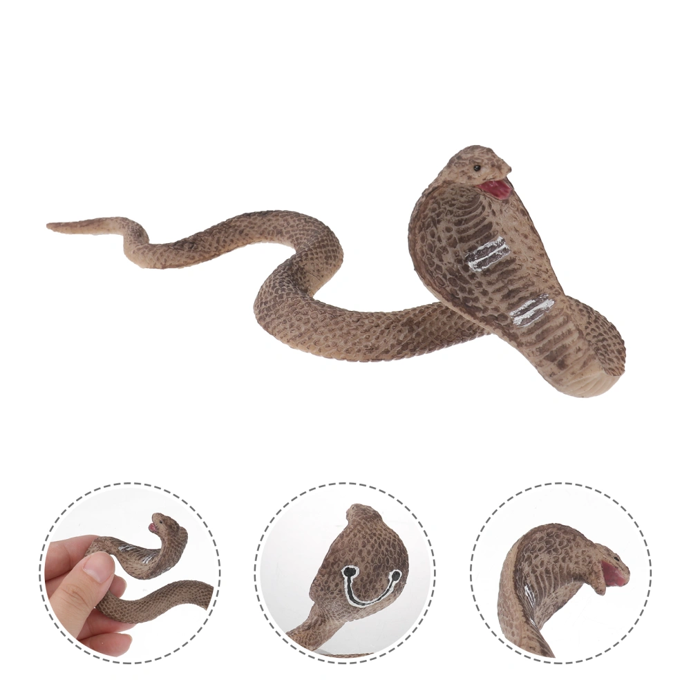 Simulation Cobra Snake Adornment Plastic Cobra Desktop Adornment Cobra Figurine Model Decoration Prank Prop