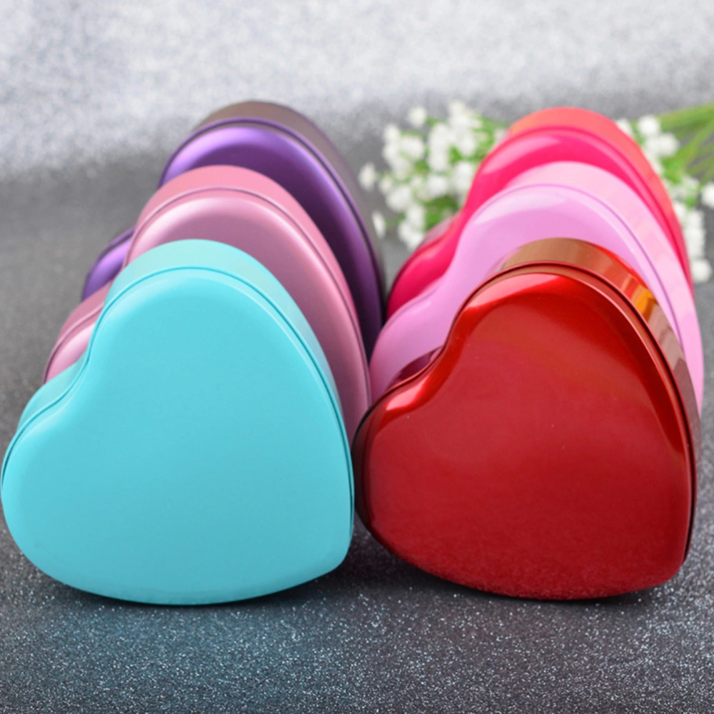 15pcs Heart Shaped Candy Box Creative Biscuits Box Portable Fashion Candy Case Storage Box for Party Wedding (Light Puple)