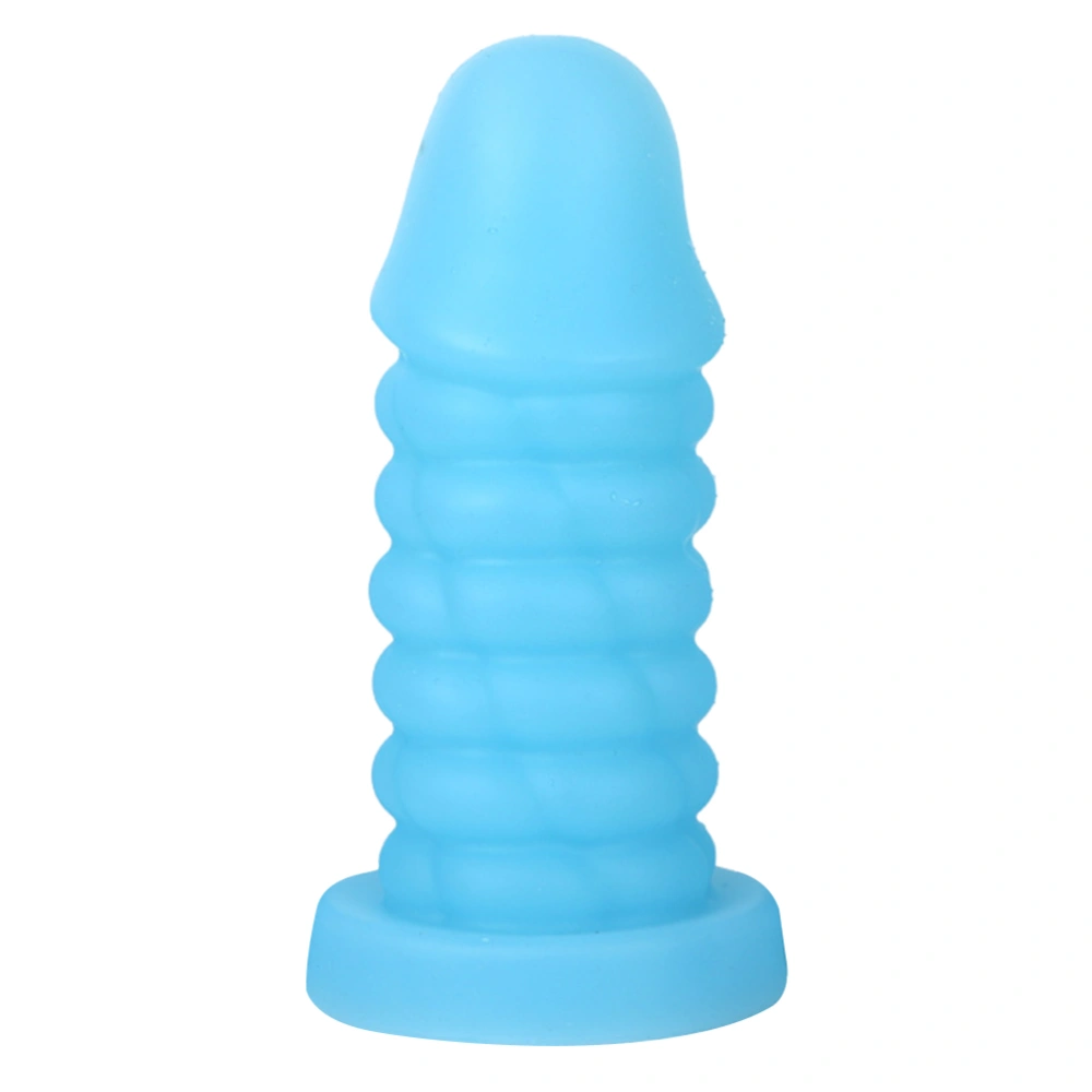 Long and Thick Anal Plug Silicone Squeeze Butt Plug for Men Women (Sky-blue)