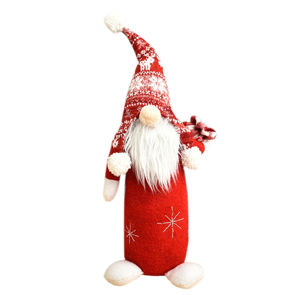 Standing Posture Faceless Doll Santa Claus Ornaments Christmas Decorations Red