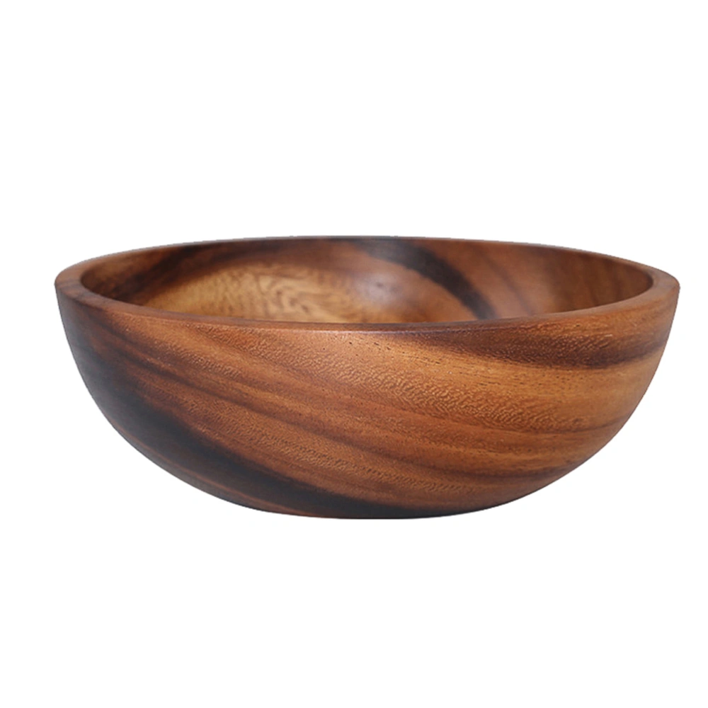 1pc 13X6CM Practical Wooden Cutlery Household Basin Fruit Bowl Salad Bowl