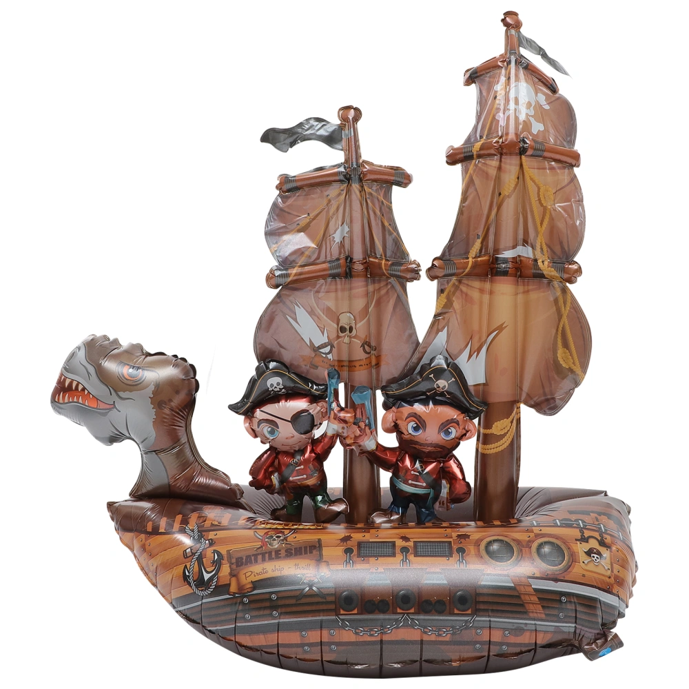 Inflatable Balloon Birthday Party Balloon Aluminum Foil Pirate Ship Balloon Decoration