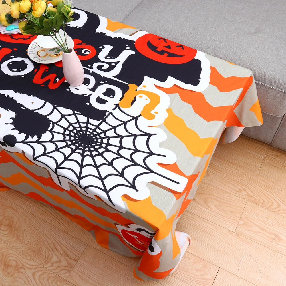 Halloween Decorations Waterproof Table Runner Pumpkin Tablecloth Table Cover for Party Festival