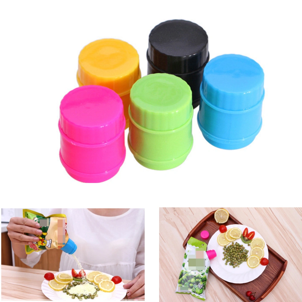 4 Pcs Type Food Plastic Bag Preservation Seal Clip Home Kitchen Colorful Sealing Clip With Discharging Mouth Sealer Up Food (Random Color)