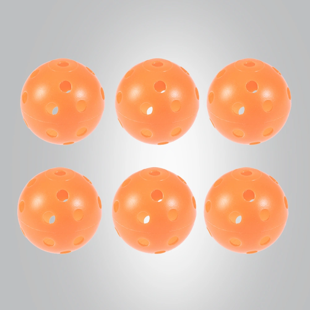 6PCS Plastic Balls Ball Sets for Indoor and Outdoor Courts (Orange)