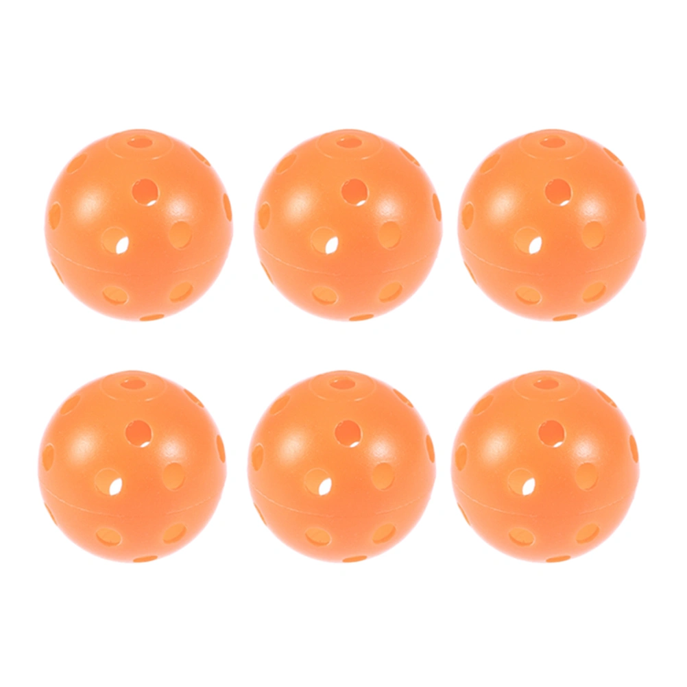 6PCS Plastic Balls Ball Sets for Indoor and Outdoor Courts (Orange)