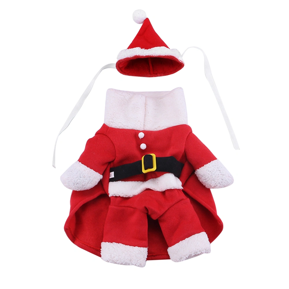 Christmas Standing Coat Pet Costume Funny Cosplay Clothes for Puppy Dog (Size S)