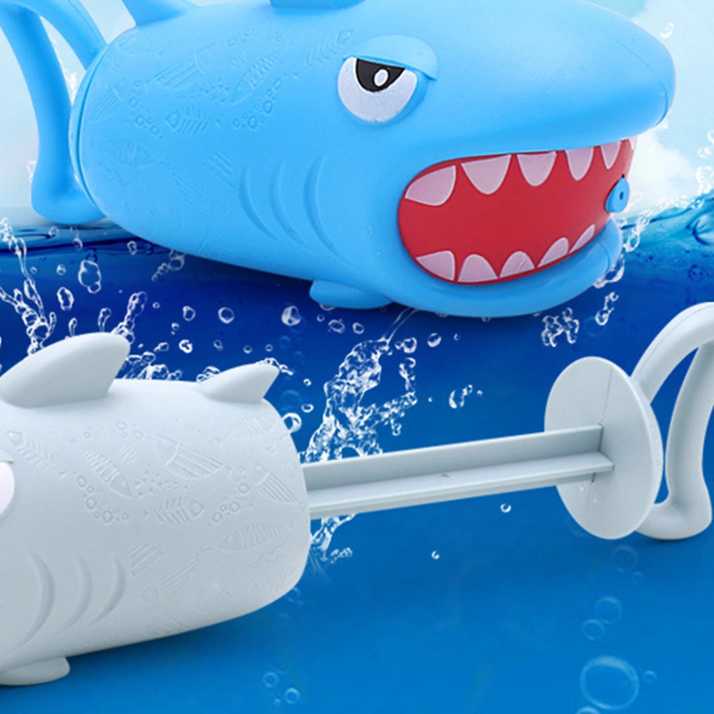 Shark Shaped Kids Water Shooter Toy Children Beach Toy Water Sop Up Toy Water Soaker Water Blaster Grey