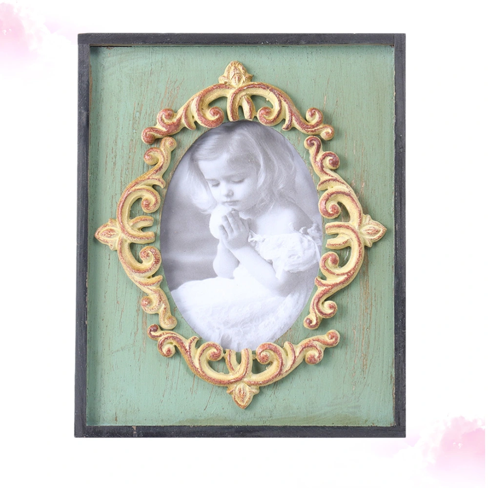 Pastoral Style Photo Frame Wooden Picture Frame Creative Photo Holder Home Desktop Decoration for Bedroom Living Room