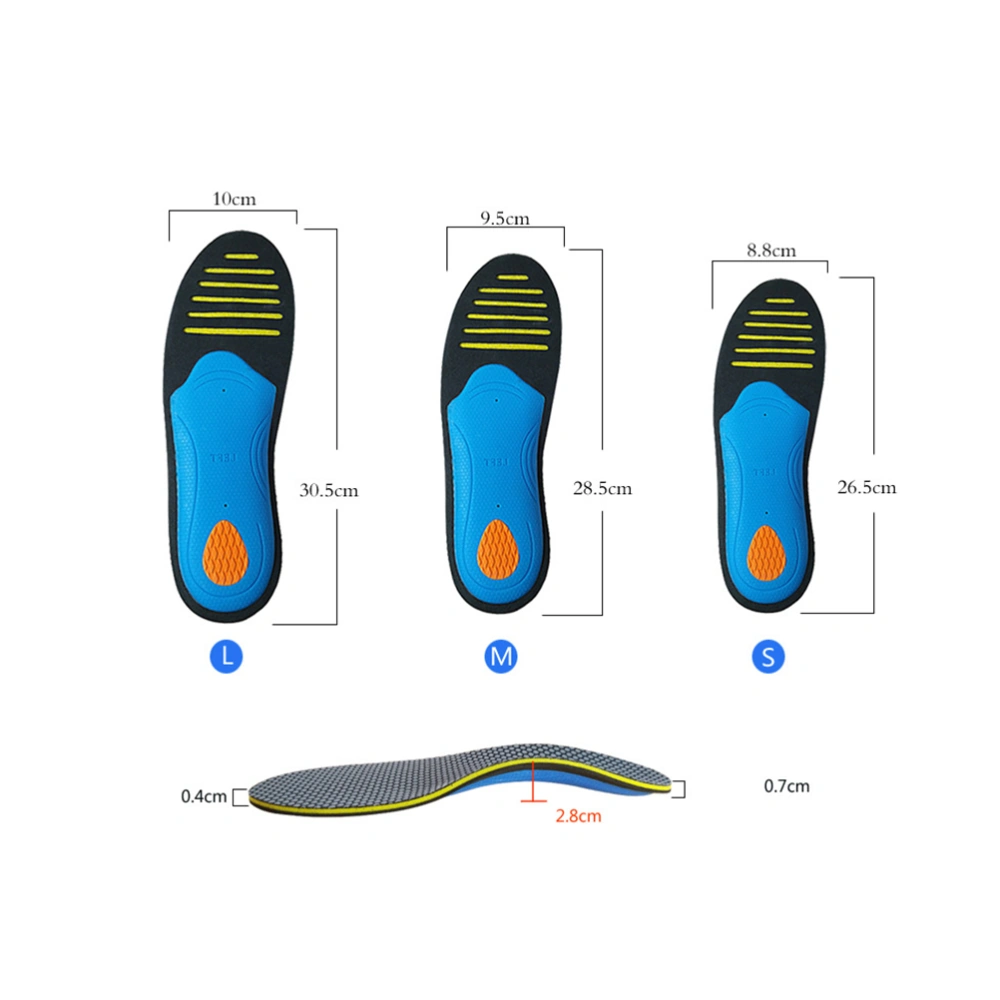 1 Pair of XO Shape Leg Correction Orthotic Insoles Flatfoot Arch Support Insoles - Size L