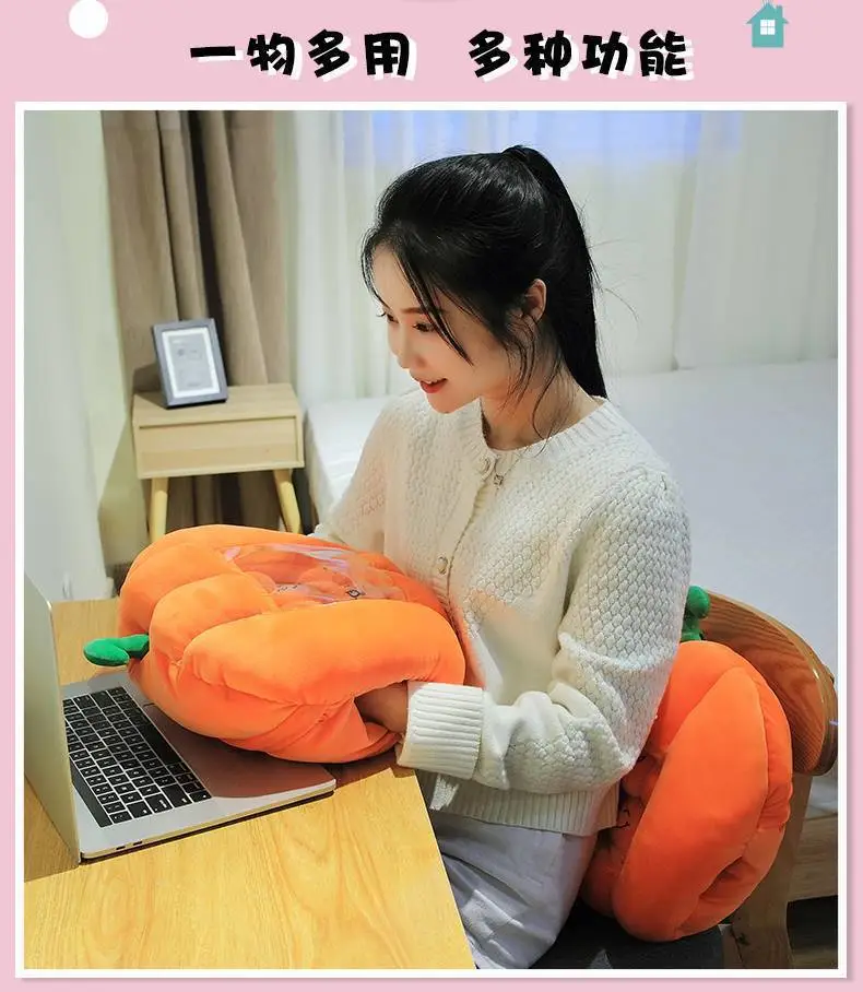 Halloween Visible Plush Pumpkins Pillow Cartoon Plush Pumpkins Doll Stuffed Toy Hugging Pillow