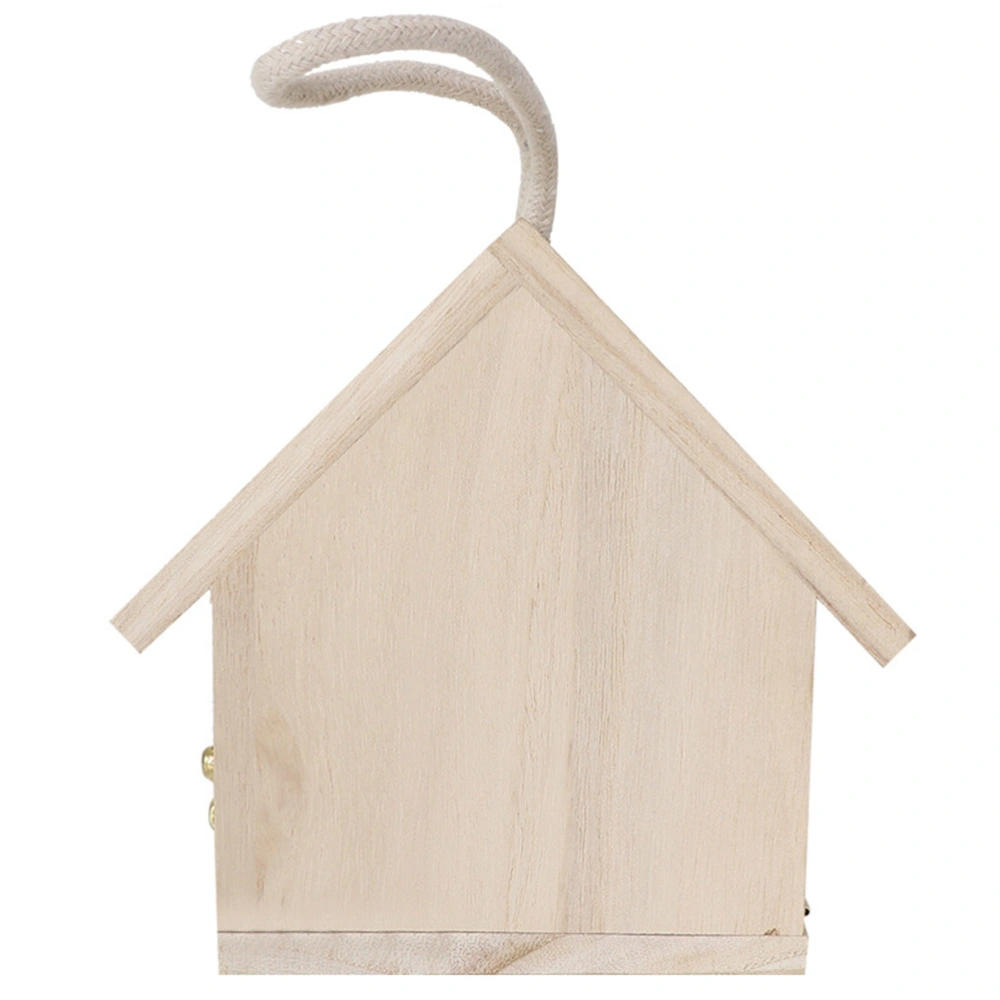 1Pc Wooden Bird House Wood Birdhouse Pet Bird Nest Hanging Sleeping Nest