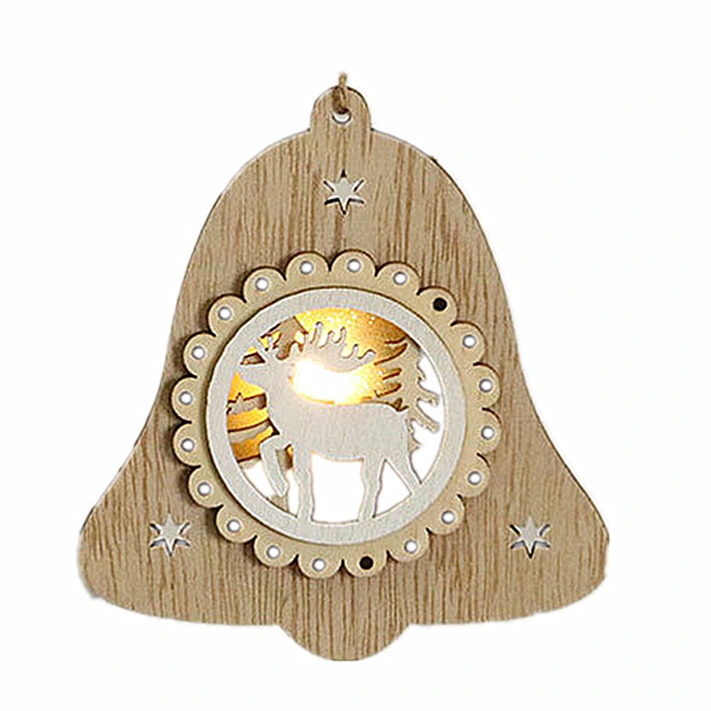 Wooden Hanging Decor Lovely Hanging Ornament Party Hanging Luminous Pendant Adornment for Home Christmas (Deer Pattern)