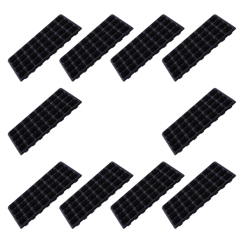 10 Pcs Tray Sprout Plate 32 Cells Nursery Pots Tray for Home Gardening Bonsai DIY (Black, 80g)