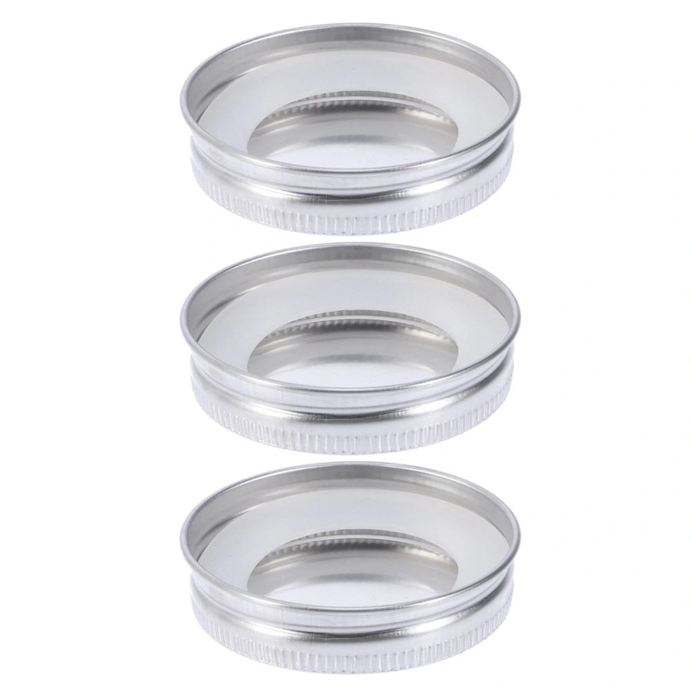 Stainless Steel Mason Jar Lid Practical Leakproof Cover Convenient Sealing Lid for Home Kitchen with Silicone Gasket