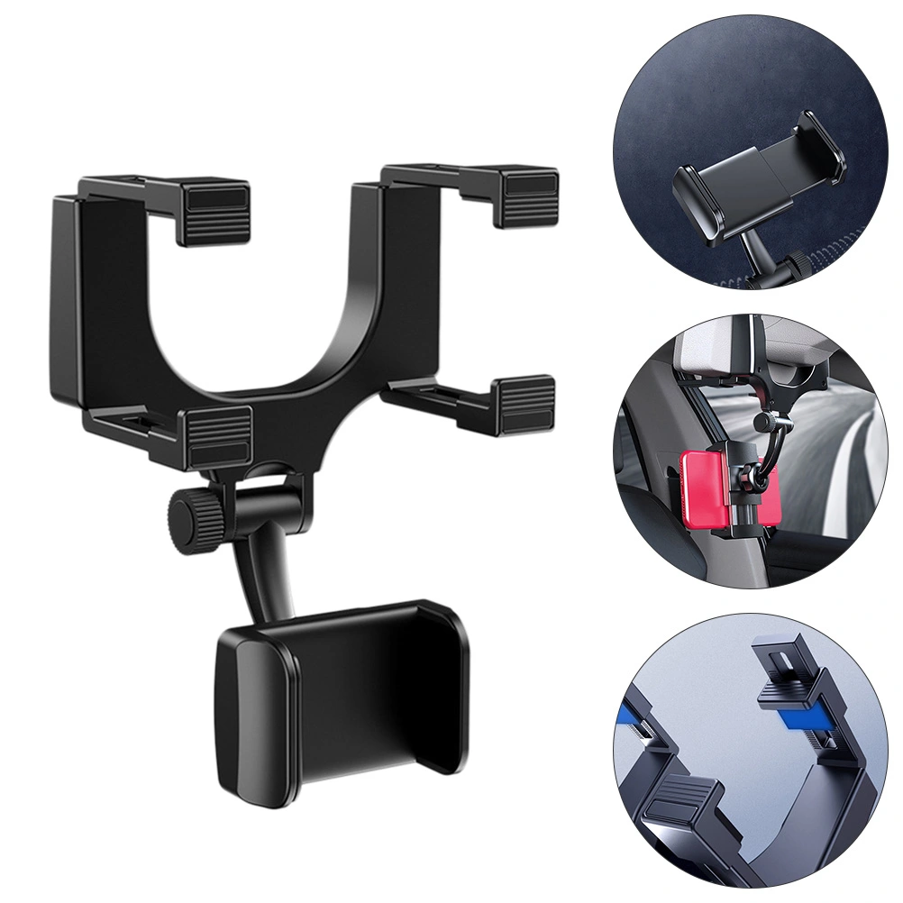 1pc Cell Phone Car Mount Review Mirror Phone Holder Clip Navigator Stand