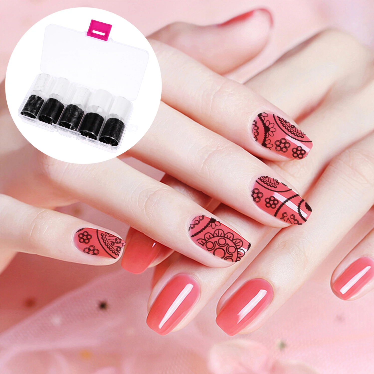 20 Sheets/2 Boxes Manicure Stickers Nail Stickers Christmas Nail Art Decals
