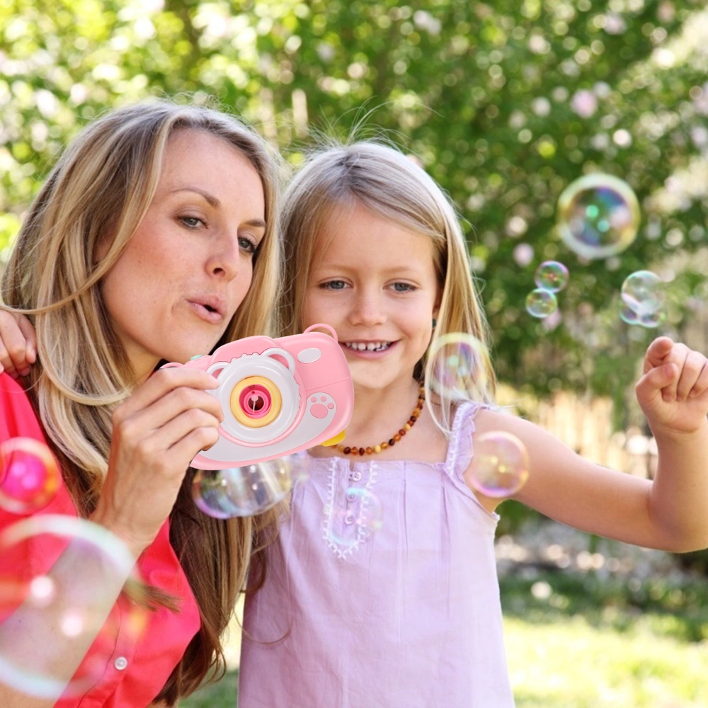 1 Set of Electric Bubble Camera Outdoor Children Bubble Maker Toy Birthday GIft