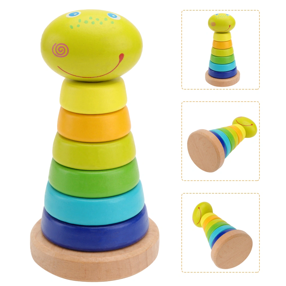 1 Set Wooden Stacking Toys Color Blocks Stacking Games Kids Educational Toys