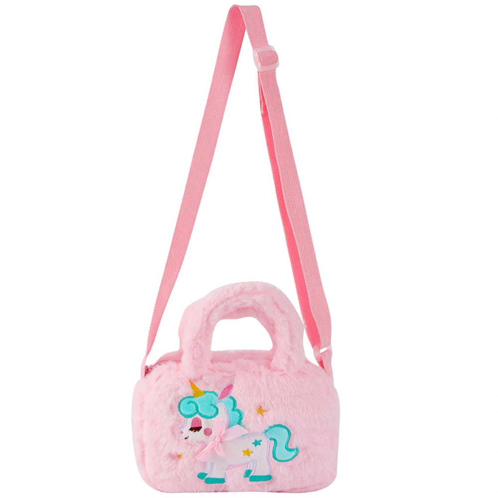 Unicorn Plush Crossbody Purse Cartoon Crossbody Bag Kids Plush Purse Adorable Handbag