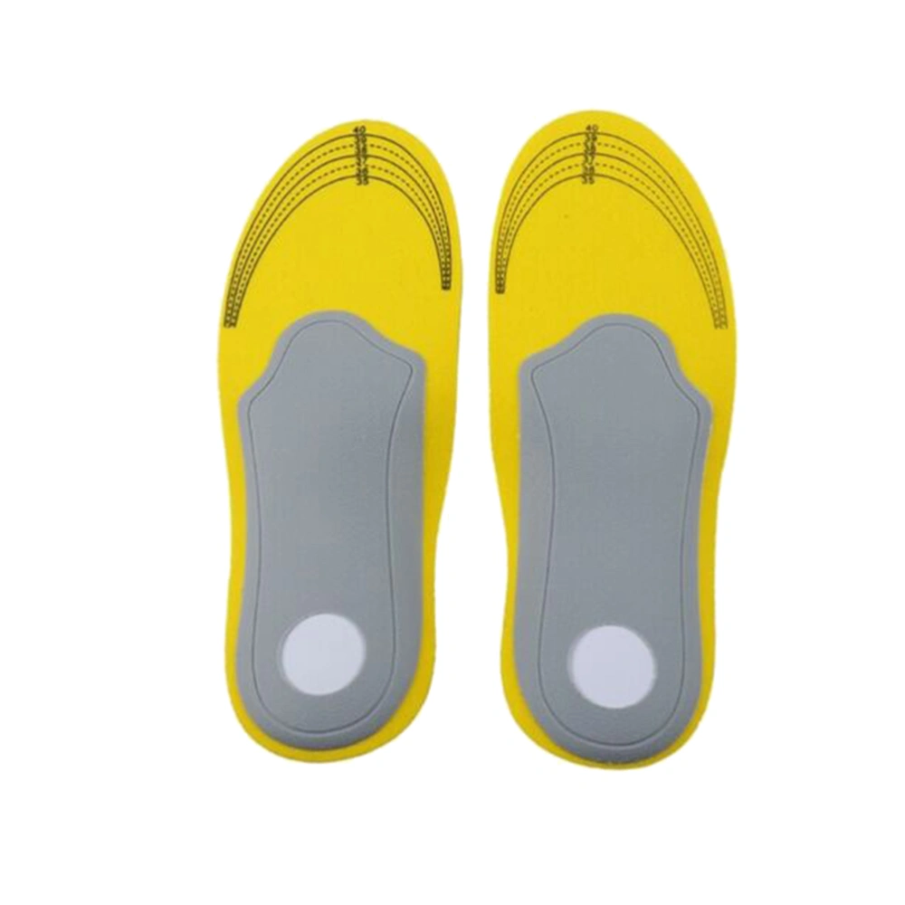 1 Pair of Unisex Outdoor Flatfoot Orthotics Insoles Arch Support Insoles Cushion for Adults Children Grey (Small Size, for 35-40 Yard)